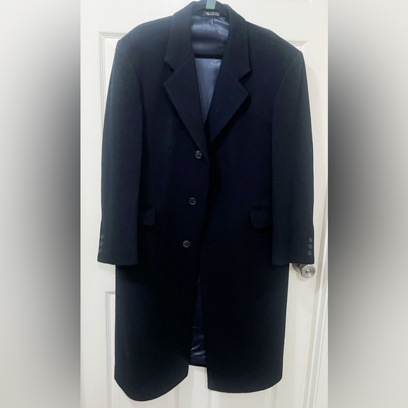 Andrew Fezza Cashmere Blend Italy Gray Winter Coat Men High Quality - Picture 4 of 9